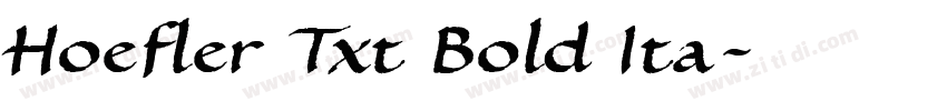 Hoefler Txt Bold Ita字体转换